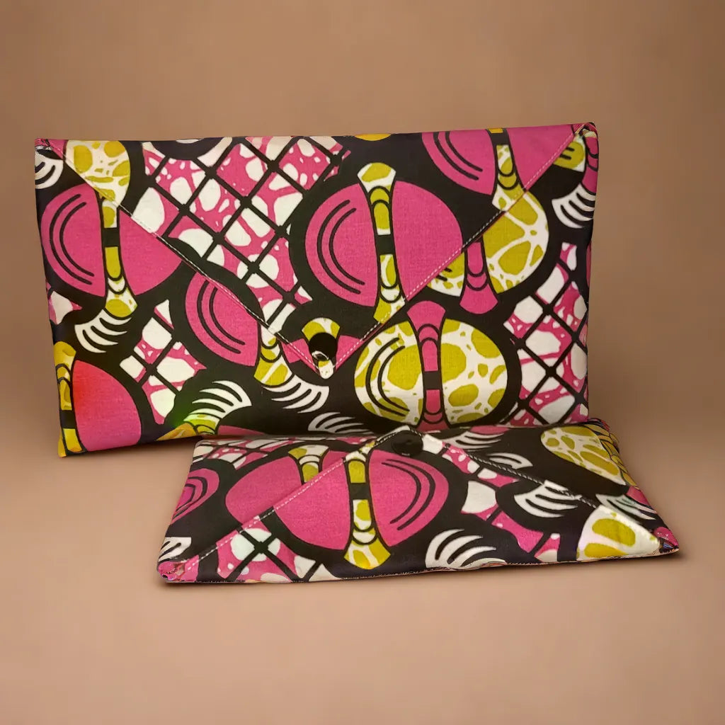 Pochette à pression "Formes/Fushia"