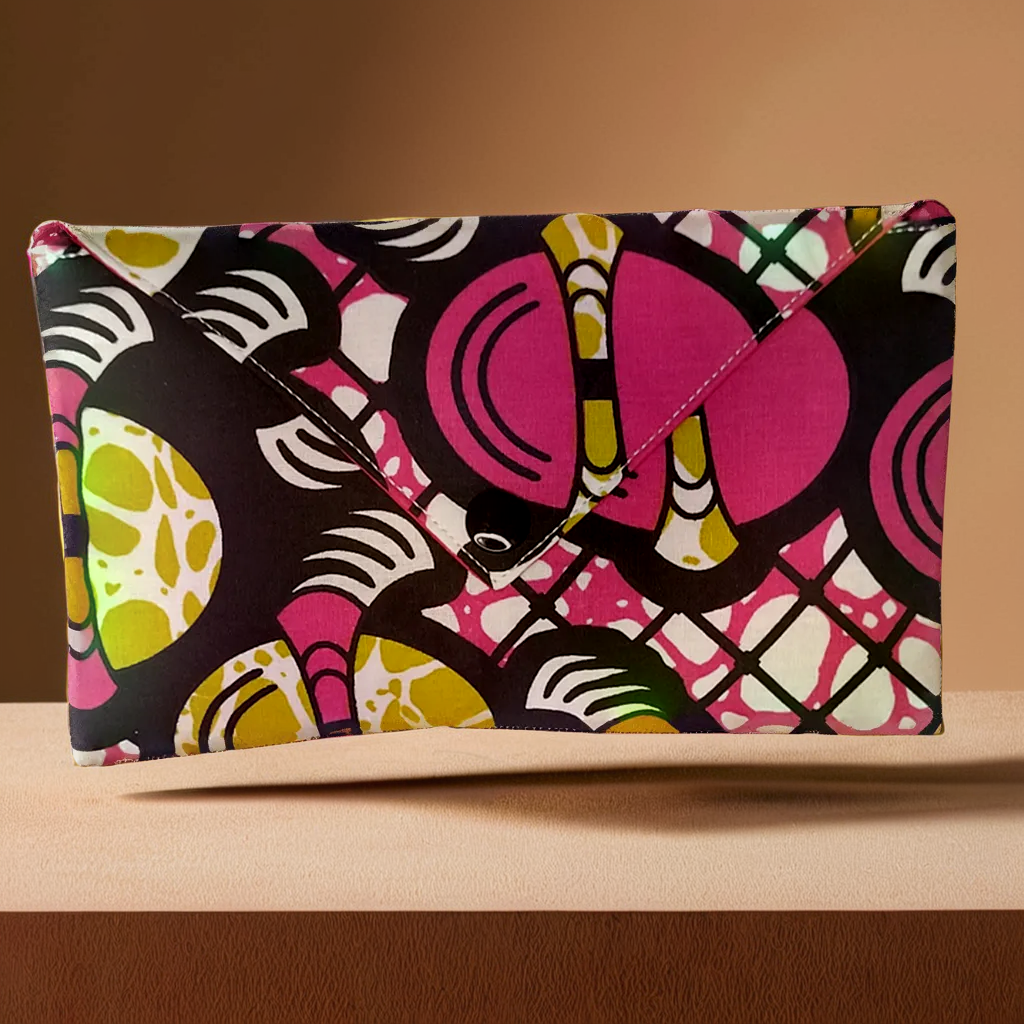 Pochette à pression "Formes/Fushia"