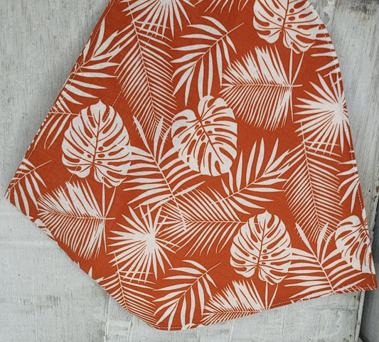 Le bavoir Bandana adulte "Feuillage/Orange"