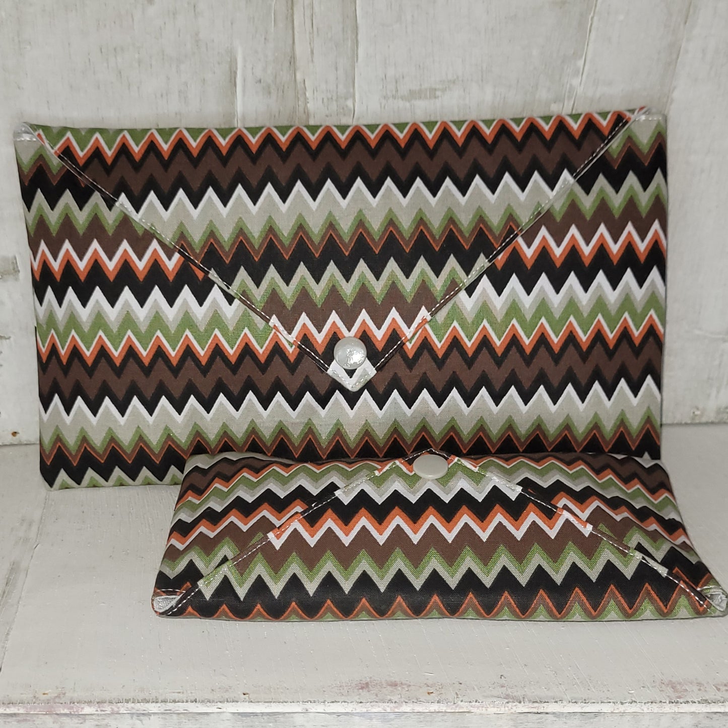 Pochette à pression "Zigzag/Gris"