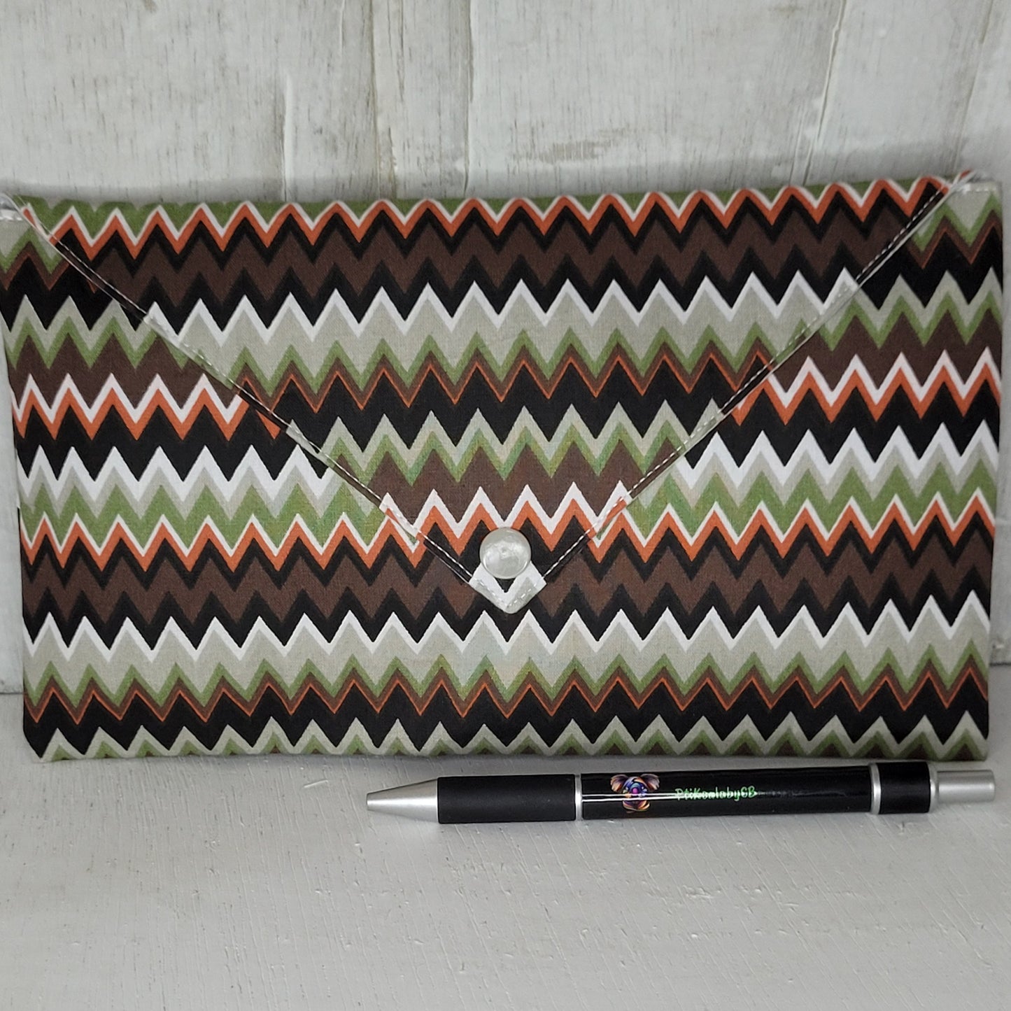 Pochette à pression "Zigzag/Gris"