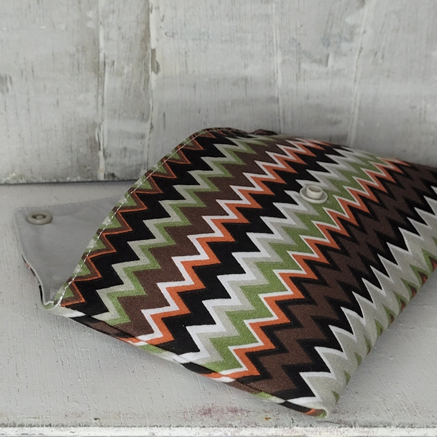 Pochette à pression "Zigzag/Gris"