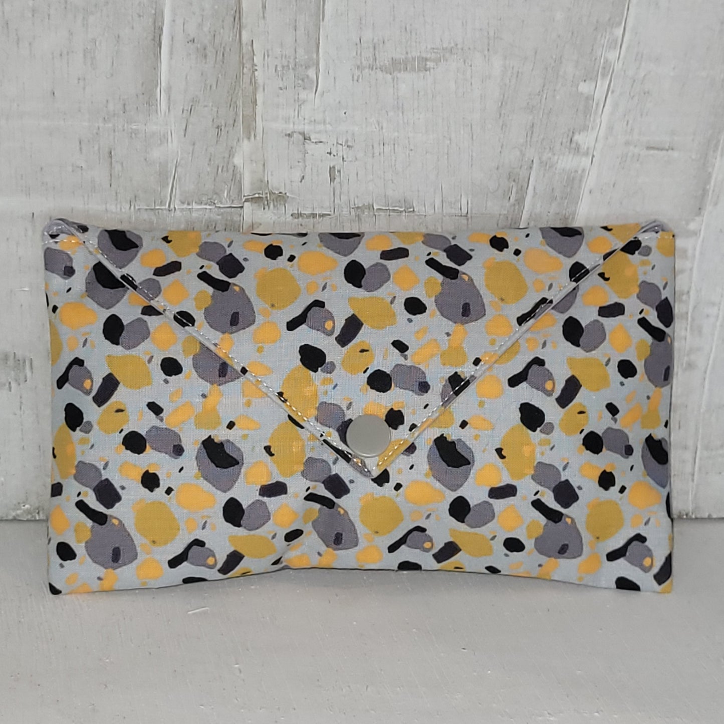 Pochette à pression "Tâches O/Gris"